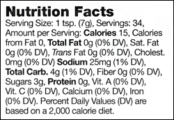 Nutrional Info