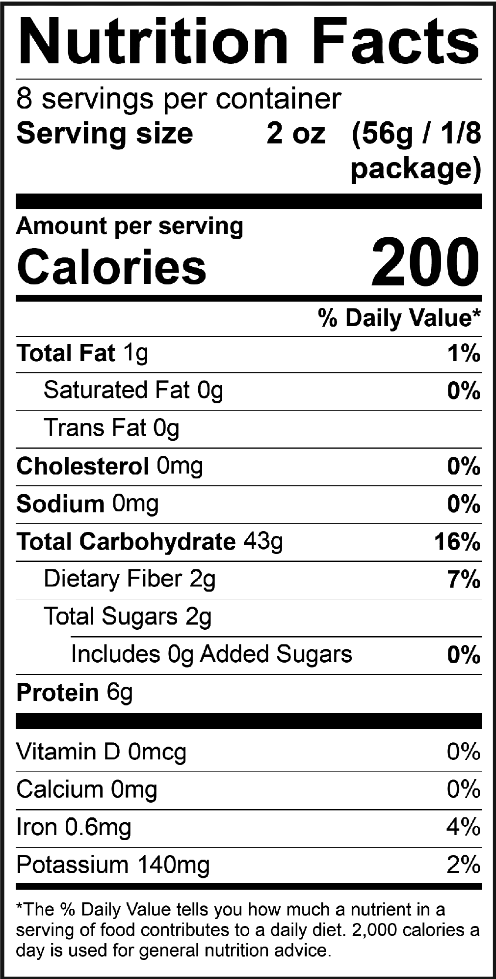 Product nutrion image