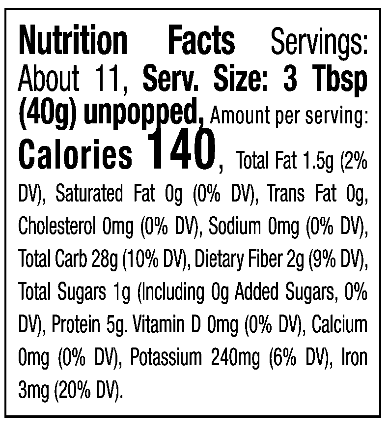 Product nutrion image