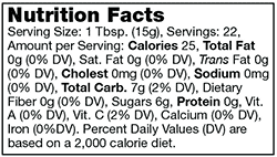 Nutrional Info