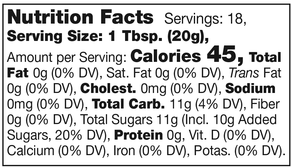 Product nutrion image