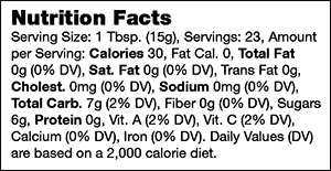 Product nutrion image