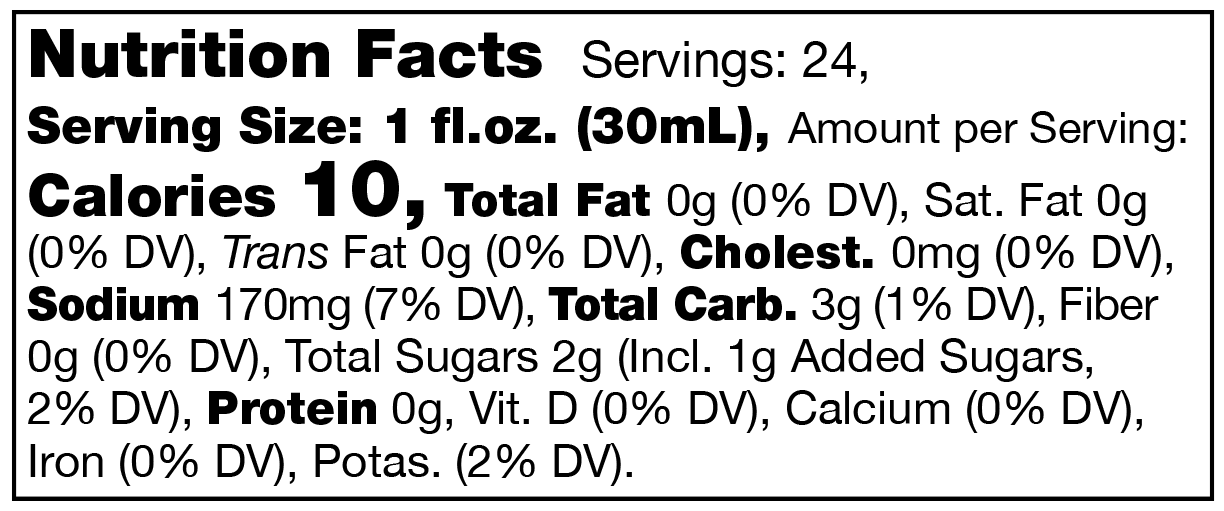 Product nutrion image