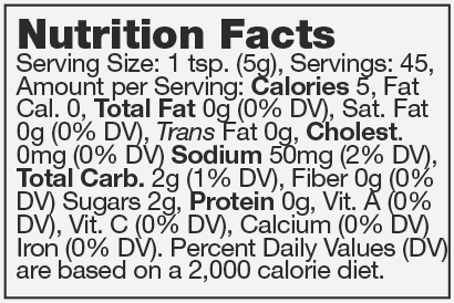 Product nutrion image