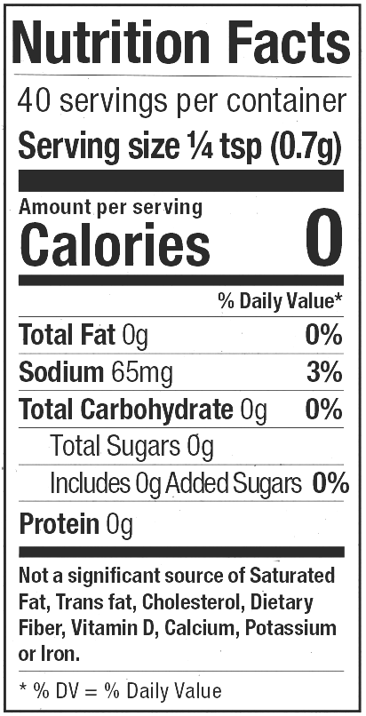 Product nutrion image