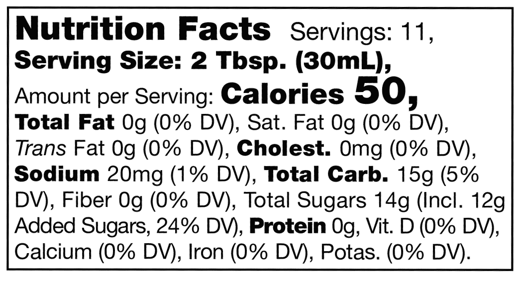 Product nutrion image