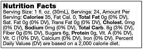 Nutrional Info