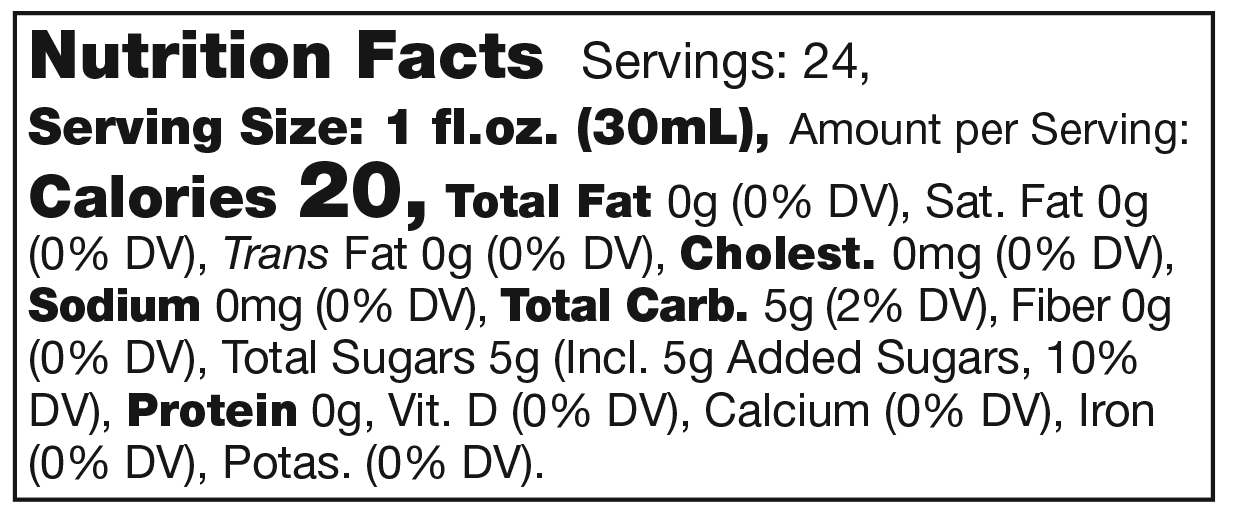 Product nutrion image