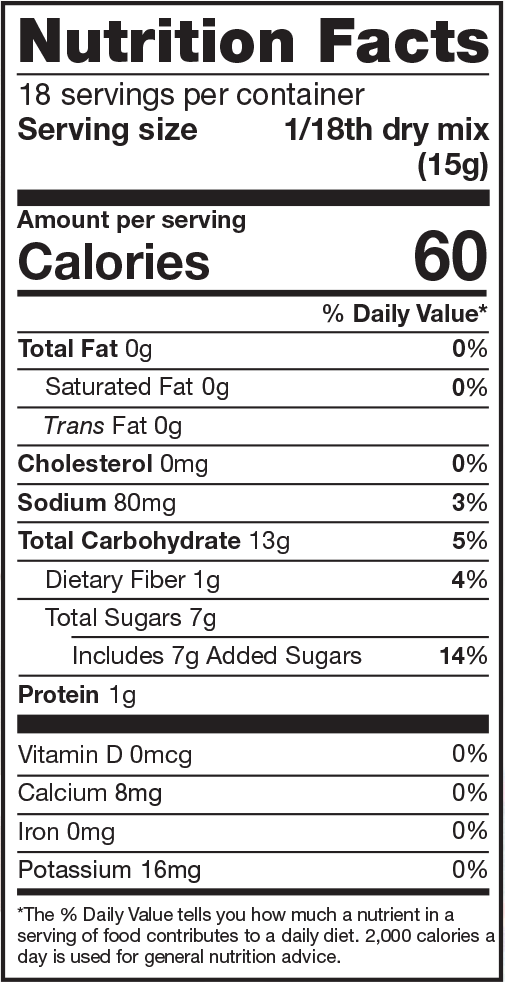 Product nutrion image