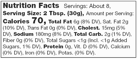 Product nutrion image