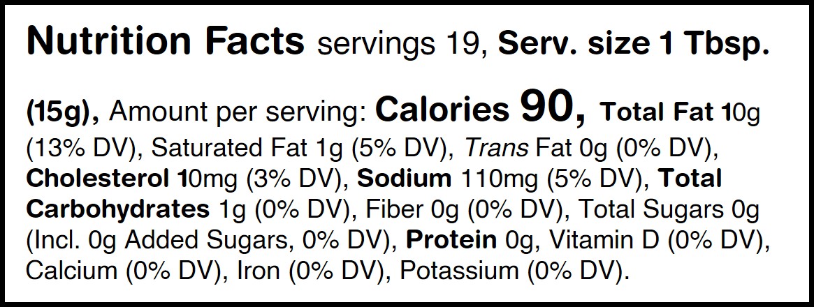 Product nutrion image