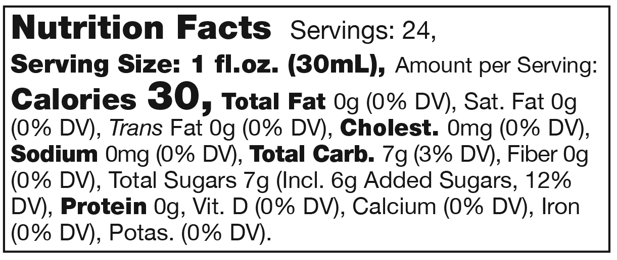 Product nutrion image