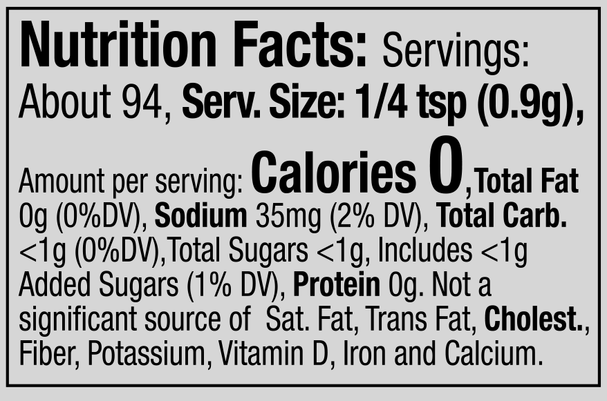 Product nutrion image