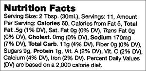 Nutrional Info