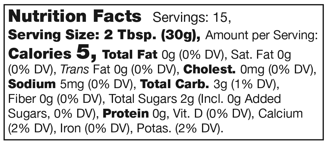 Product nutrion image