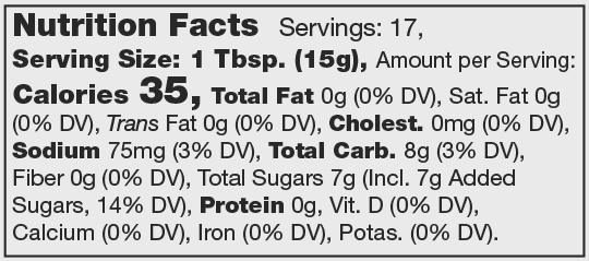 Product nutrion image