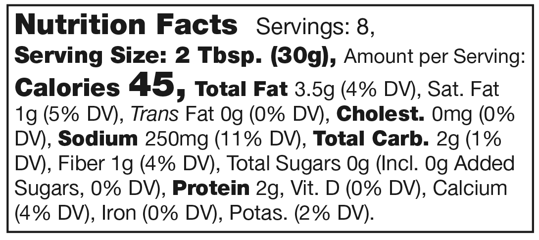 Product nutrion image