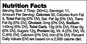 Product nutrion image