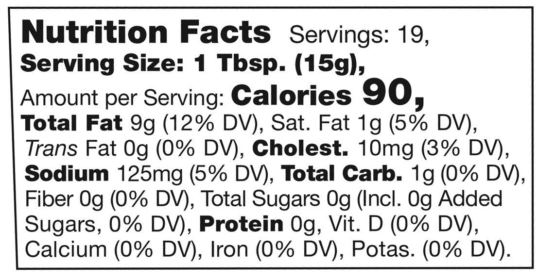 Product nutrion image