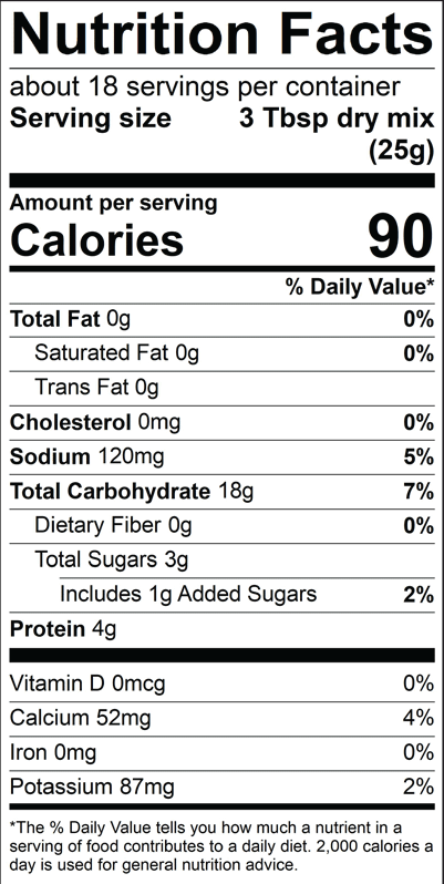 Product nutrion image