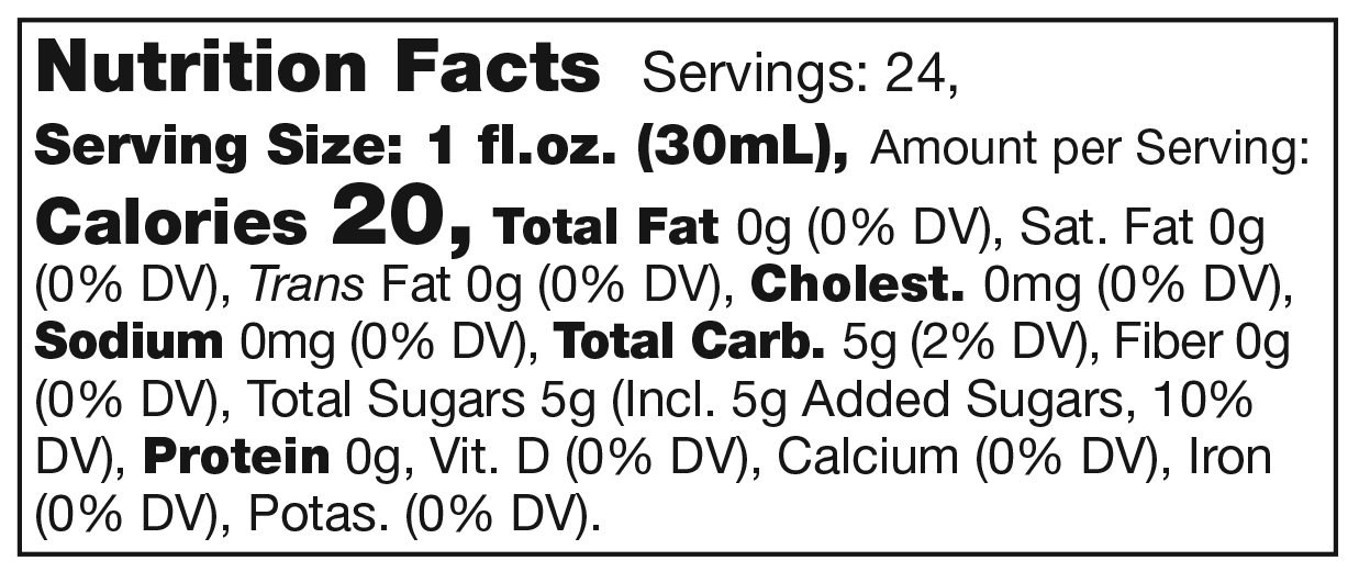 Product nutrion image