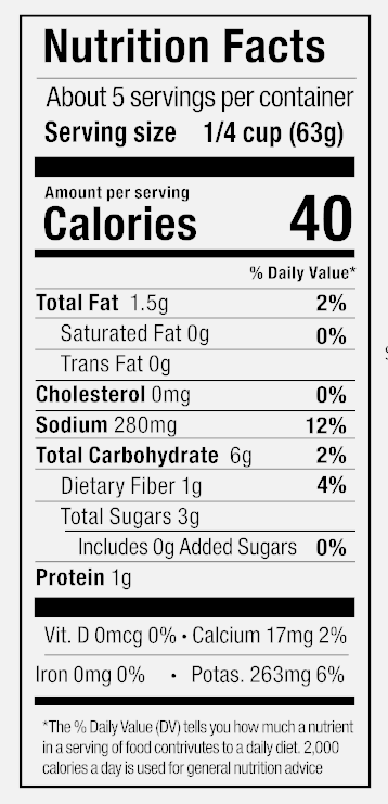 Product nutrion image