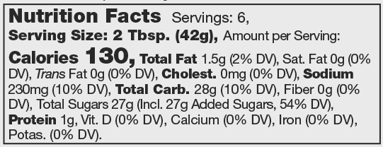 Product nutrion image