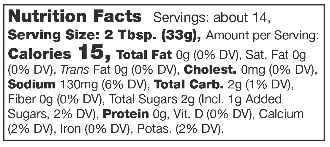 Product nutrion image