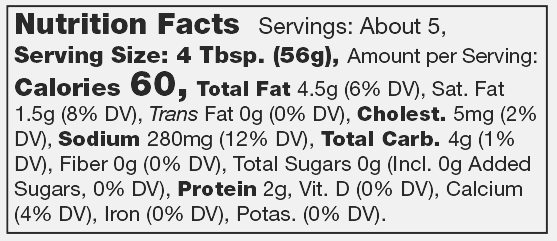 Product nutrion image