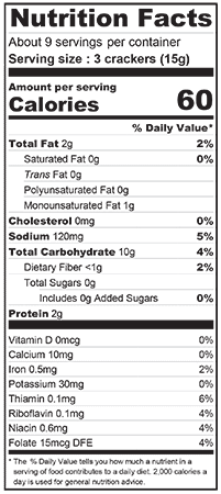 Product nutrion image