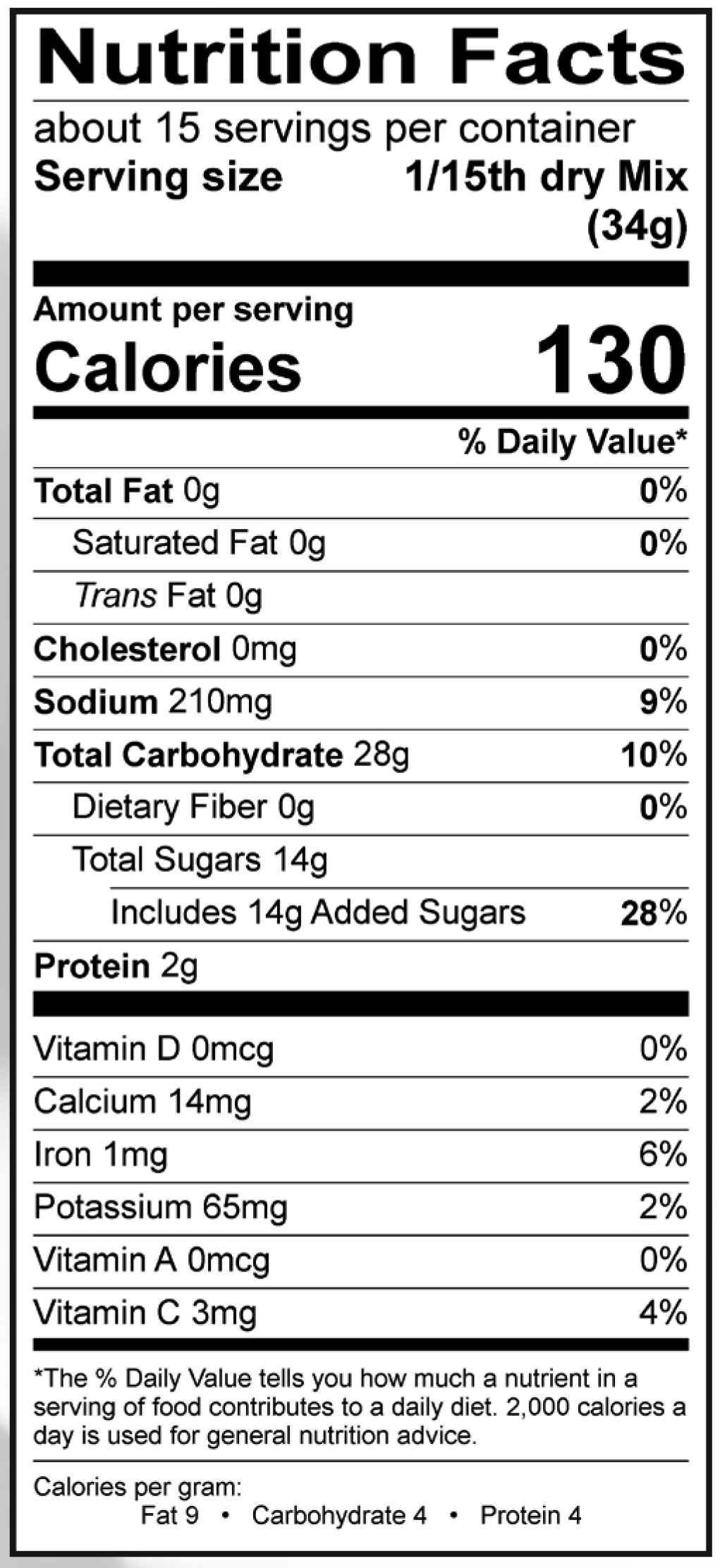 Product nutrion image