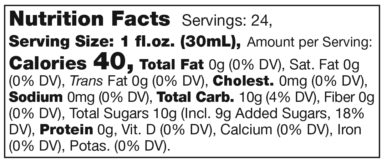 Product nutrion image