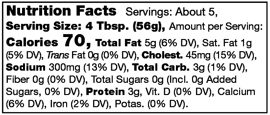 Product nutrion image