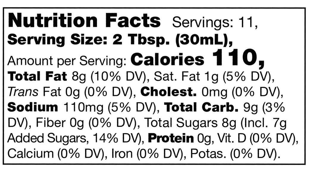 Product nutrion image