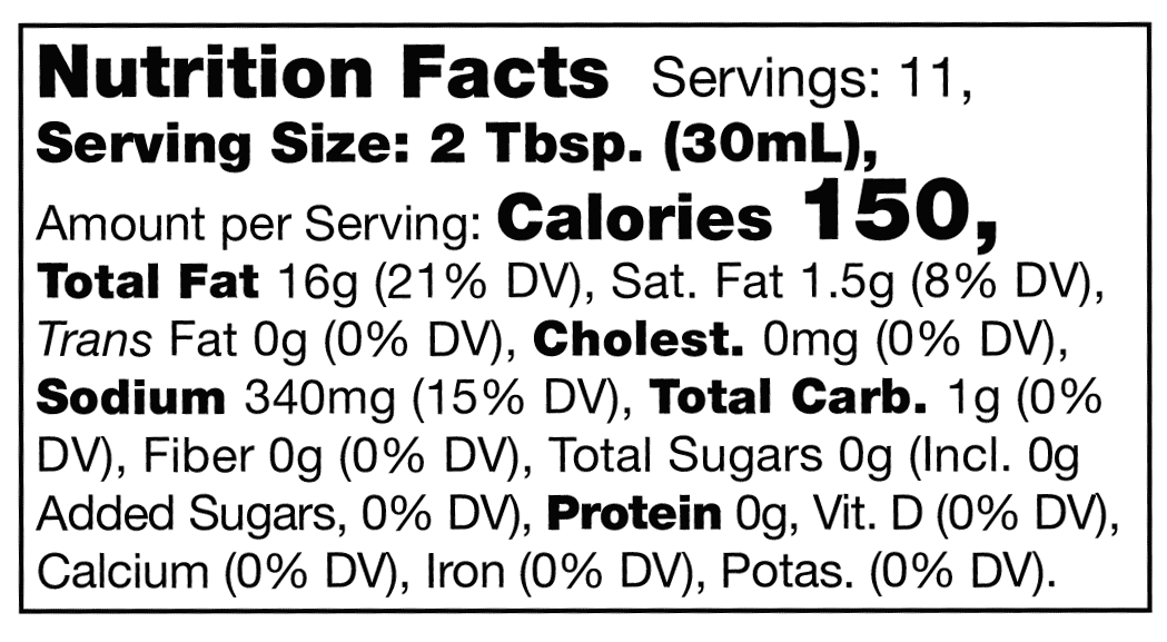 Product nutrion image