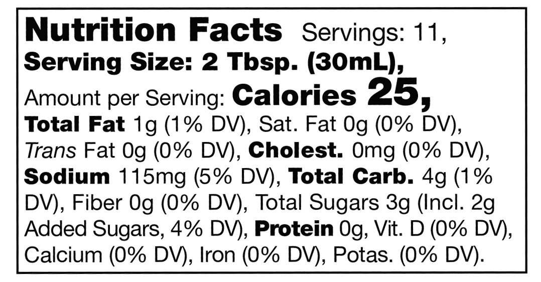 Product nutrion image