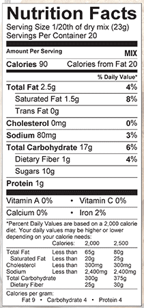 Nutrional Info