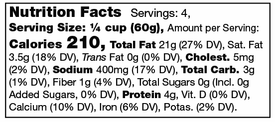 Product nutrion image