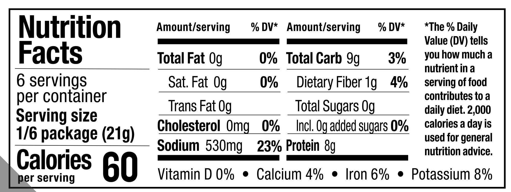 Product nutrion image