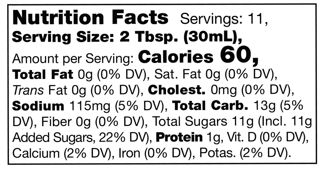 Product nutrion image