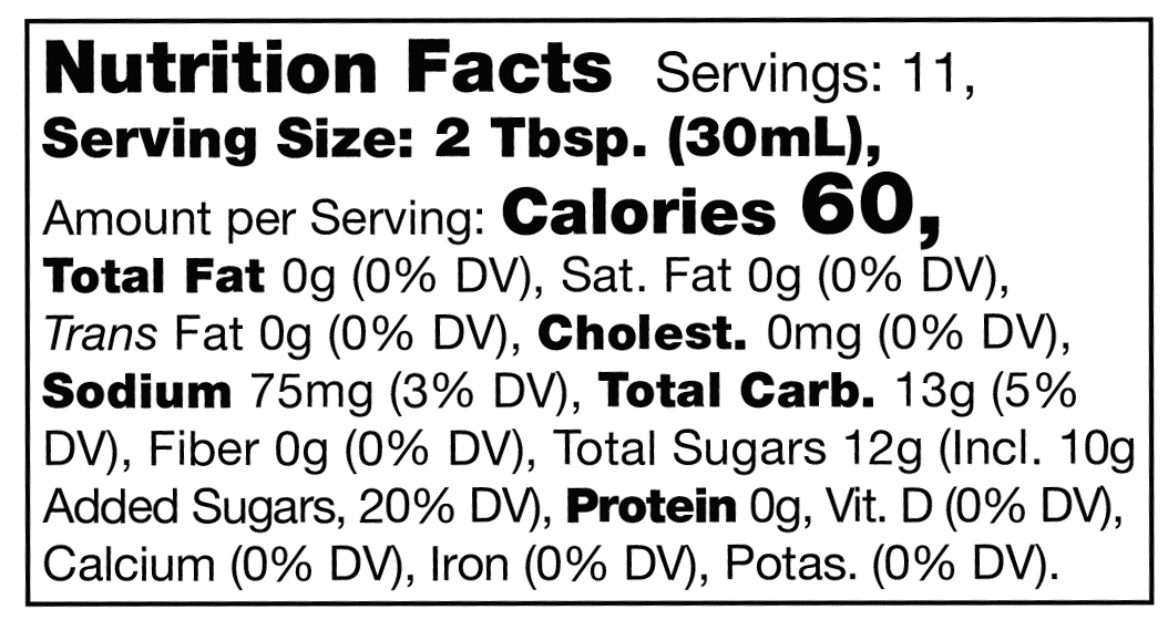 Product nutrion image