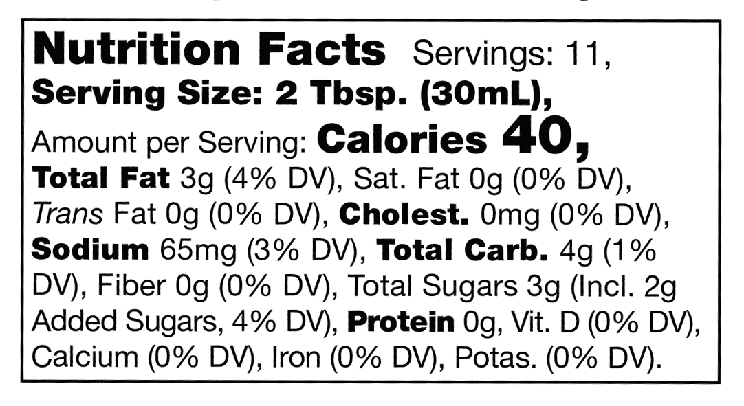 Product nutrion image