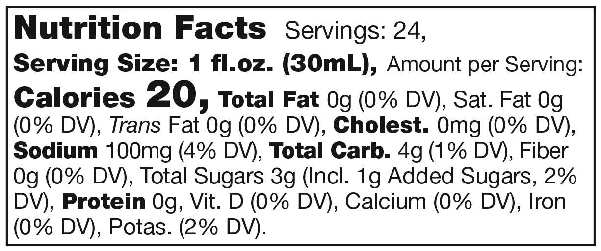 Product nutrion image