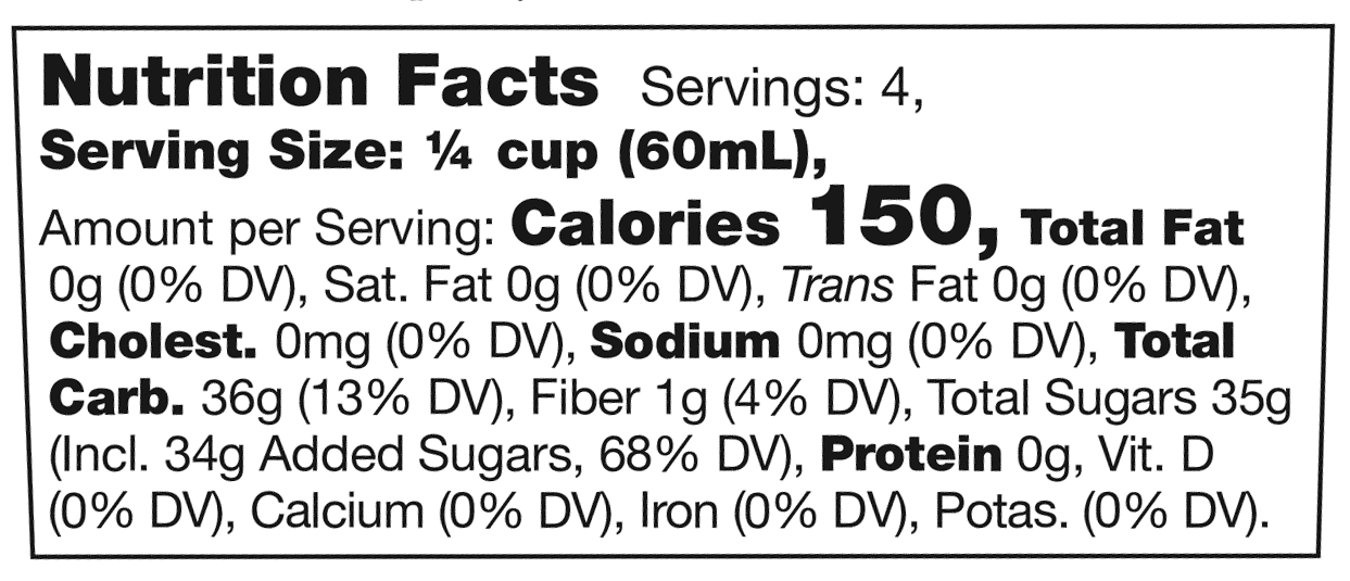 Product nutrion image