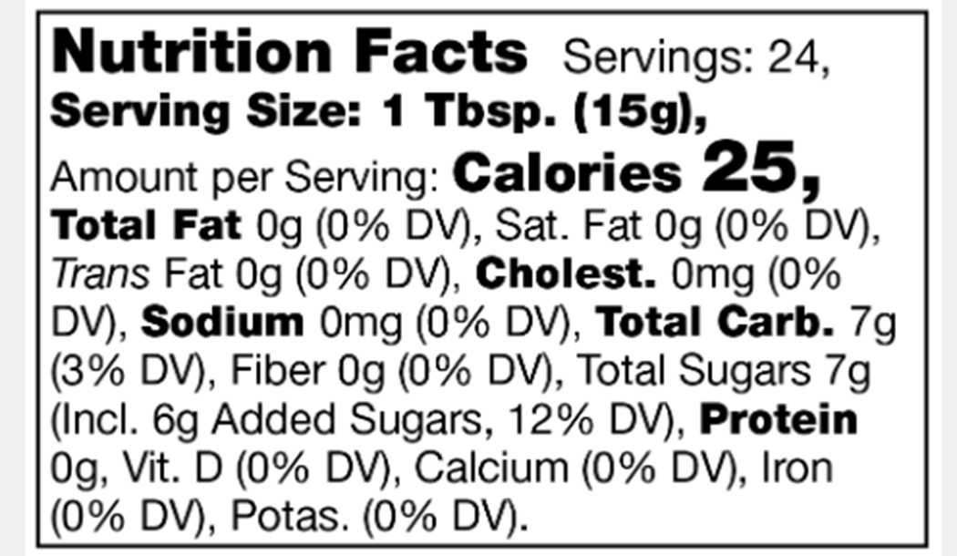 Product nutrion image