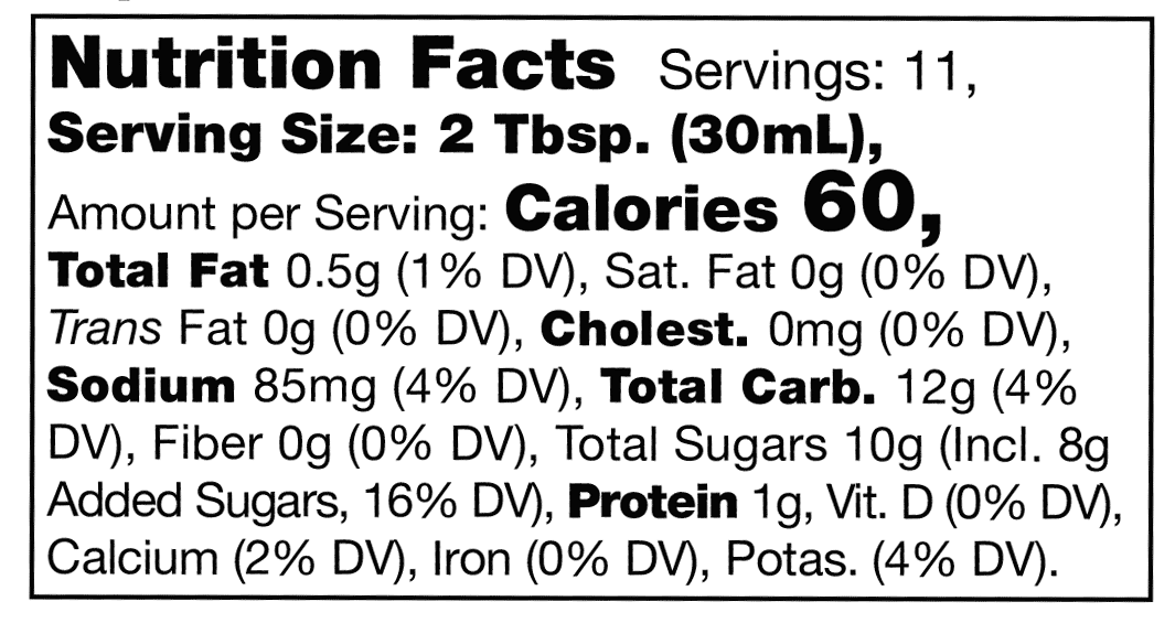 Product nutrion image