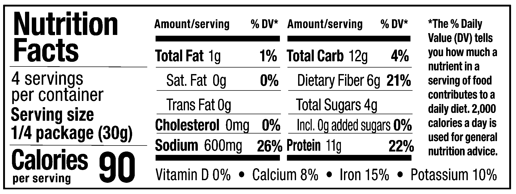 Product nutrion image