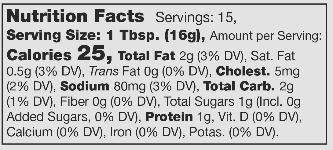 Product nutrion image