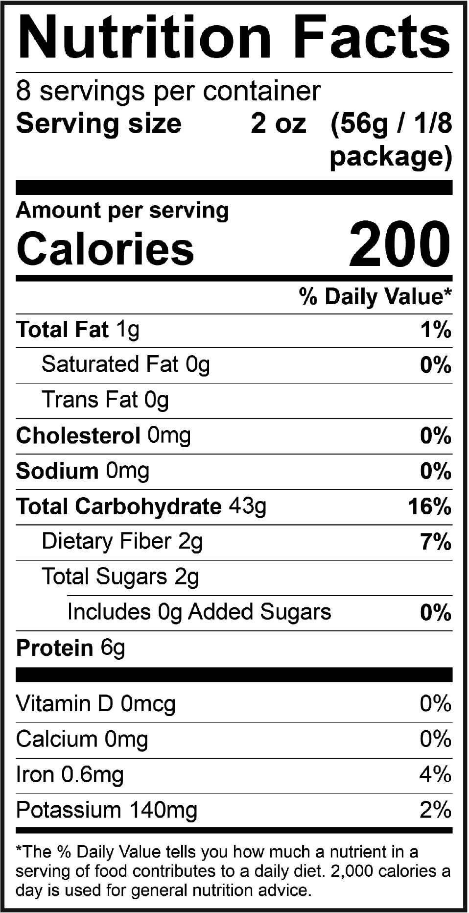 Product nutrion image