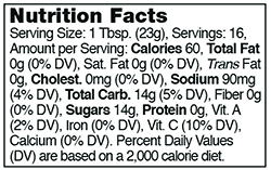 Product nutrion image